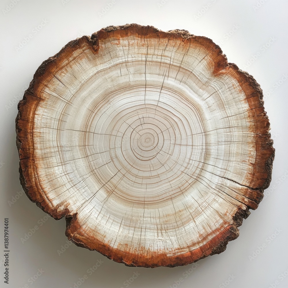 Sección transversal de madera de árbol Sección transversal de madera de árbol