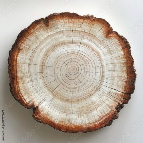 Sección transversal de madera de árbol