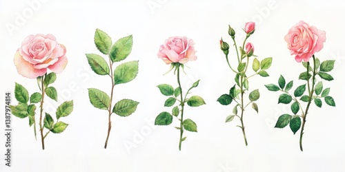 Rosas ilustración artística