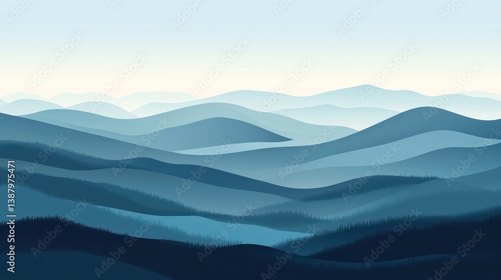 Obraz premium Serene mountain landscape