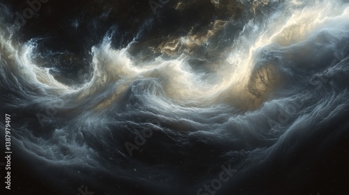 Obraz na płótnie Nubes cósmicas brillantes en fondo oscuro w salonie