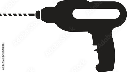 power drill silhouette, Drill icon. machine drill sign set. hand drill icon design and Electric drill and bits. Cordless battery construction hand drill tool illustration , Drilling machine icons 