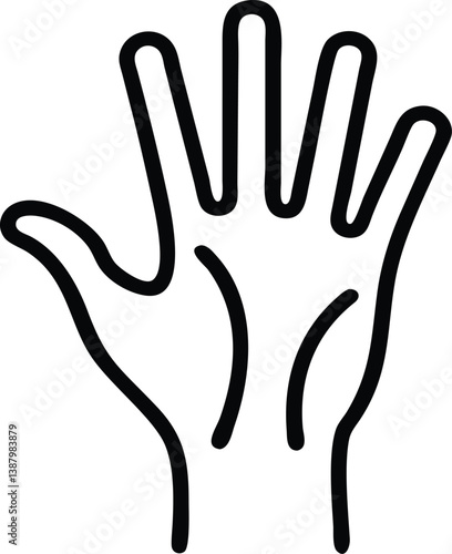 Open Hand Outline Icon