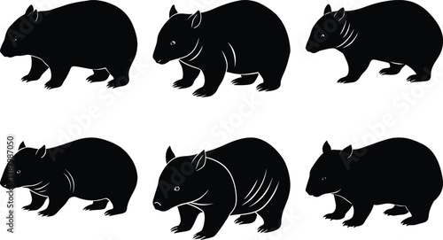 Wombat Silhouette vector