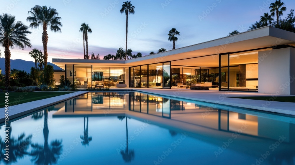 Casa moderna de lujo al borde de piscina