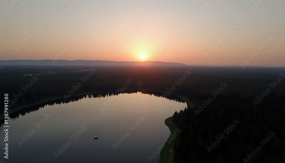 Serene Sunrise Over a Mountain Lake Serene Sunrise Over a Mountain Lake