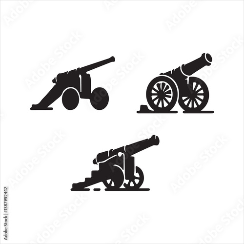 vector illustration of a gun