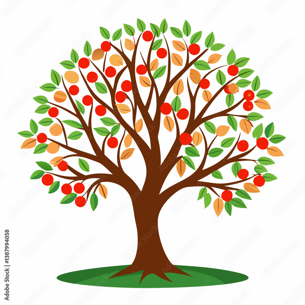 Obraz premium abstract tree with colorful leaves