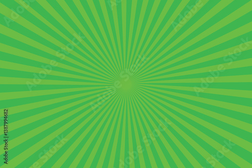 Green rays background, green sunburst background, green comics banner