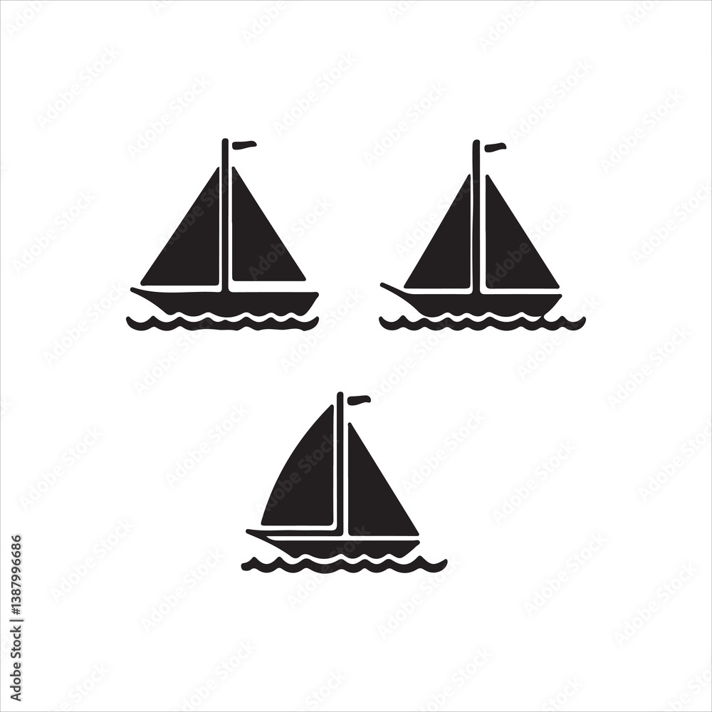 set of sailing ships set of sailing ships