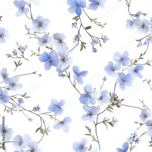 Fondo decorativo con flores azules