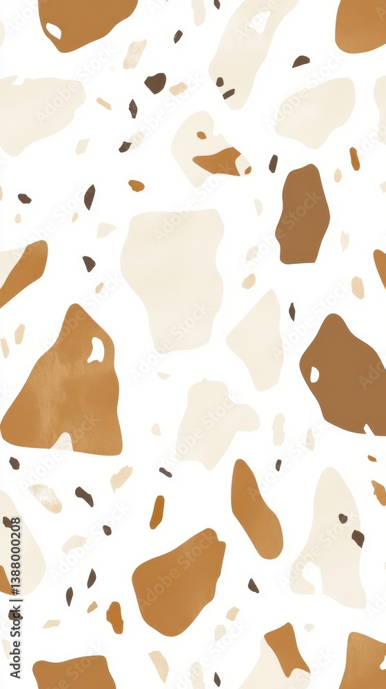 Diseño de patrones abstractos en tonos marrones y cremosos