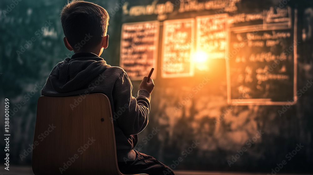 Obraz premium Empowering financial inclusion through blockchain and identity verification for youth education classroom visual learning