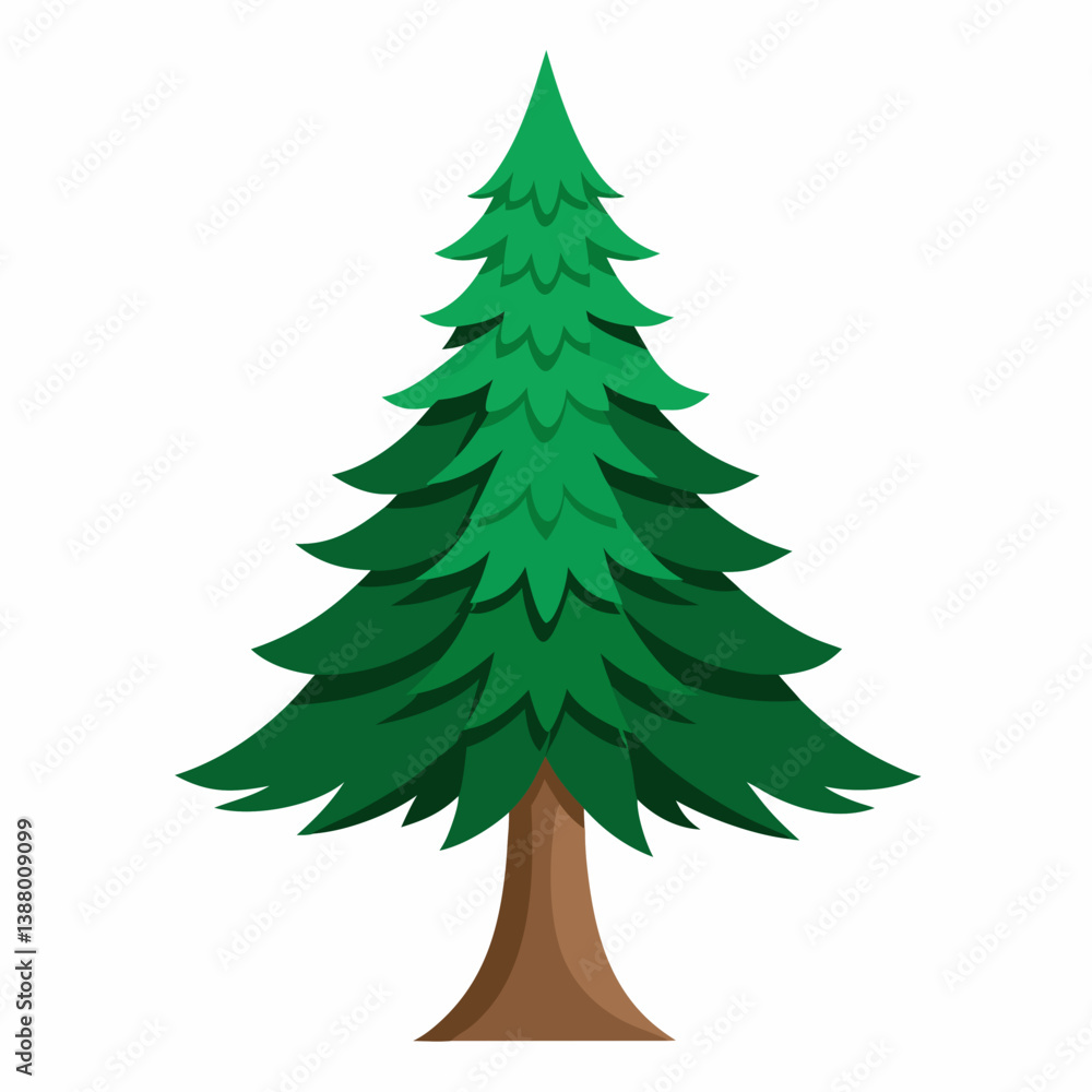 Obraz premium christmas tree isolated on white