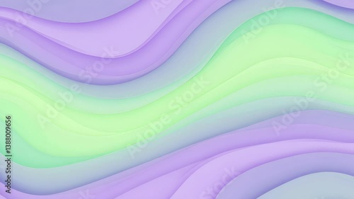 Abstract Flowing Wave Background with Soft Gradient Curves. Elegant abstract wave texture with smooth flowing lines and soft color gradients, ideal for modern designs and backgrounds. 4K Looped

