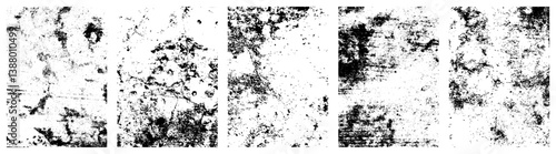 wall texture grunge set. Cement, concrete, plaster wall. Vintage grunge vector backgrounds for graphics designer.Simply Place illustration over any Object to Create grungy Effect.