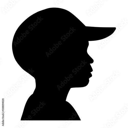 silhouette von einem kind kopf als svg vektor datei 