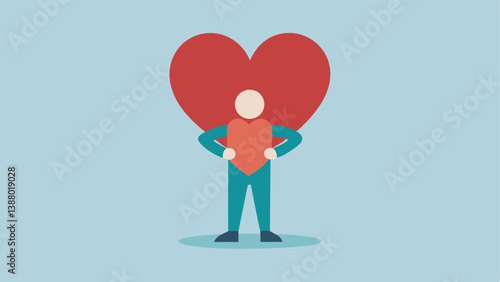 Heavy Heart A vector of a person holding a visibly heavy heart icon in their hands showing the emotional burden and struggle of dealing with too many commitments.