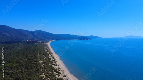 Wallpaper Mural vista panoramica, mare, costa, spiaggia, spiaggia deserta, vista dall'alto, panorama,  Torontodigital.ca