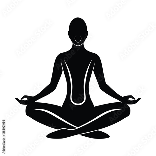 silhouette of a person meditating