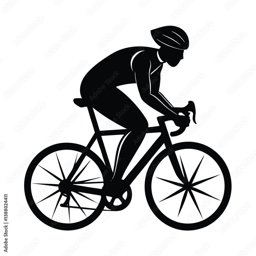 Obraz premium cyclist on a bicycle