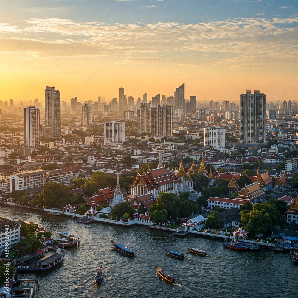 Fototapeta premium Bangkok city view 