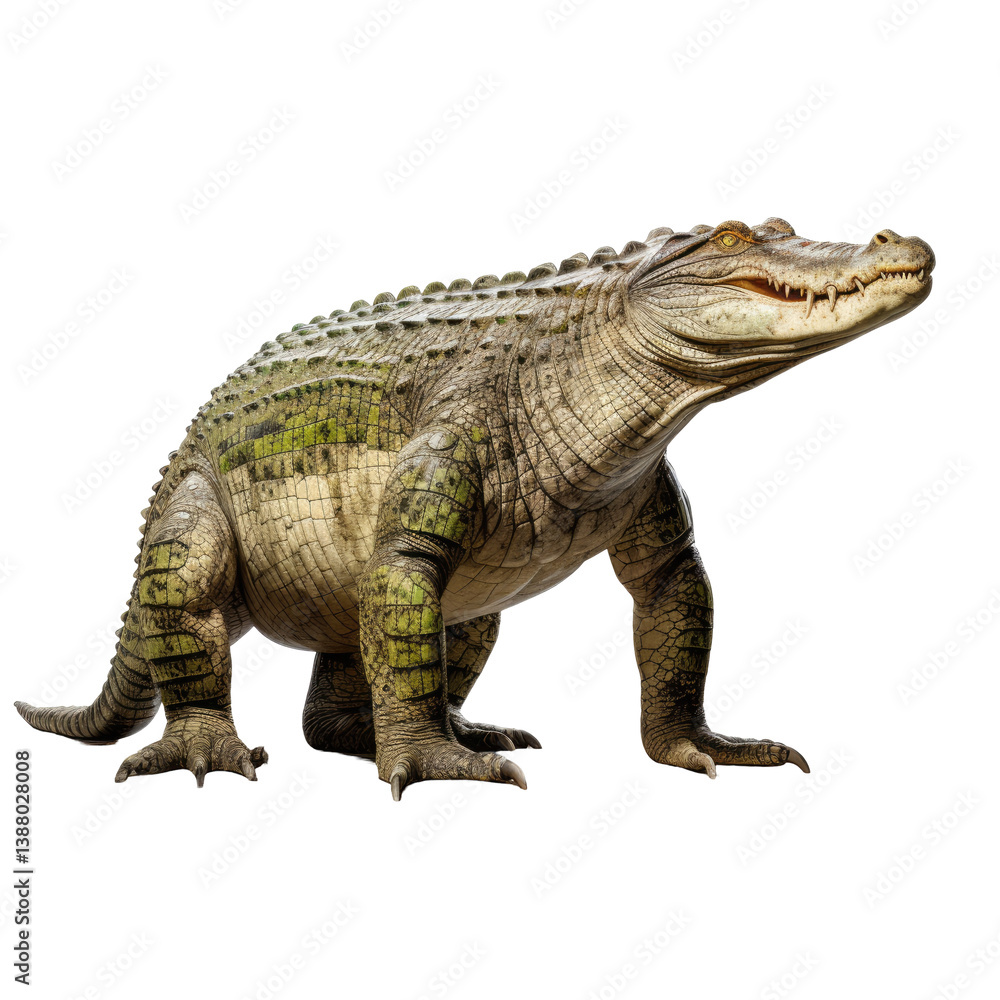 Obraz premium Dominant Crocodile Image on transparent background