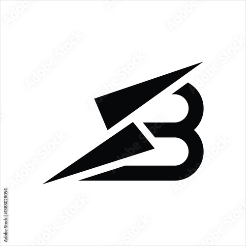 letter sb or bs new stylish initial monogram trendy logo