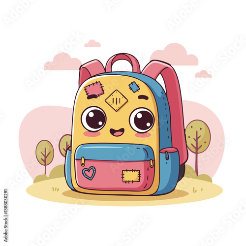 cartoon vector school bag