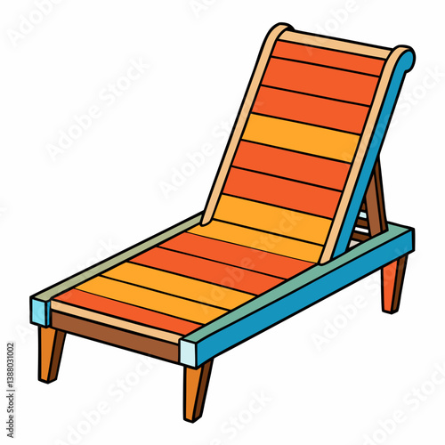 chaise longue isolated on white
