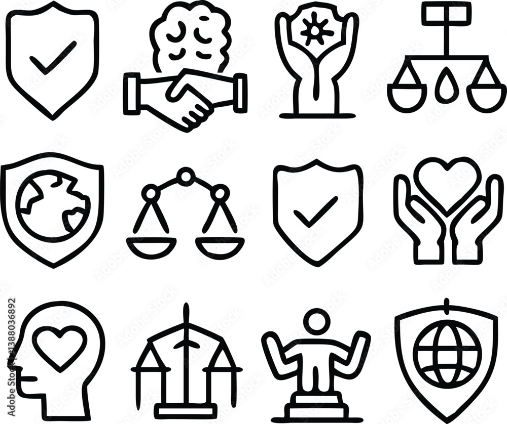 Ethics Icons Vector Art Ethics Icons Vector Art