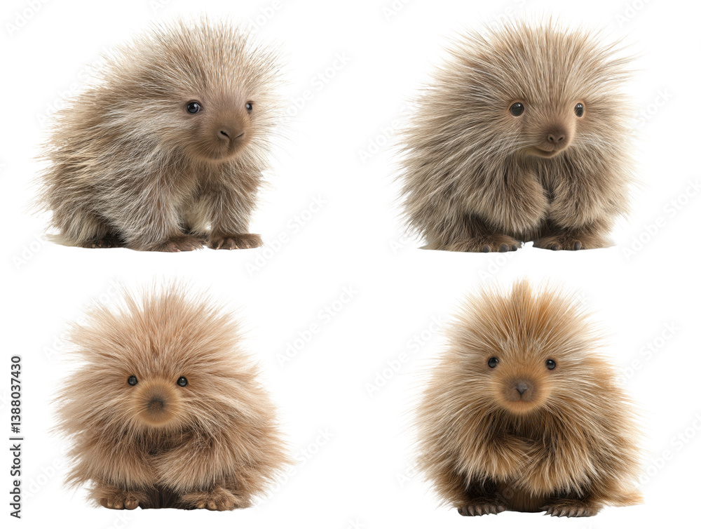 Obraz premium Baby Porcupine Clipart Illustration
