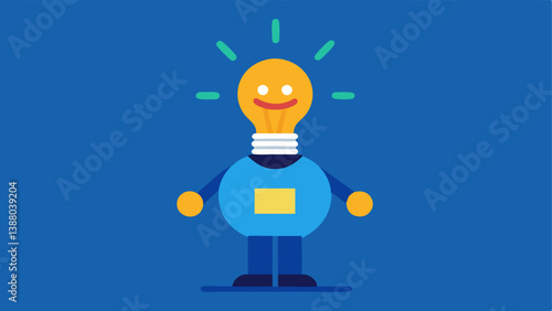 Lightbulb Moment A character is depicted with a glowing lightbulb above their head signifying new ideas and insights. They appear inspired and ready to take action symbolizing