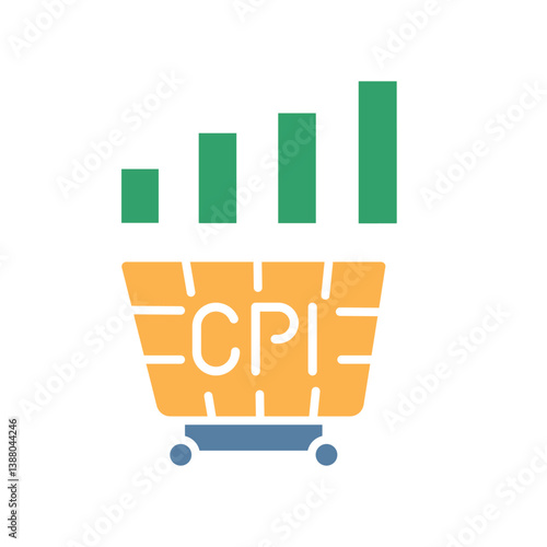 revaluation color flat icon for digital and print projects.