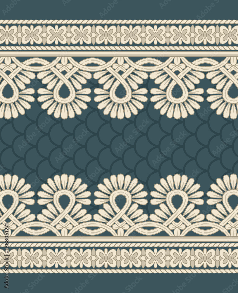 set of seamless patterns in vintage style