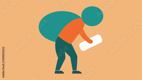 Heavy Weight A person struggling to carry a heavy weight labeled Loneliness emphasizing the burden that chronic loneliness can impose on mental and physical health.