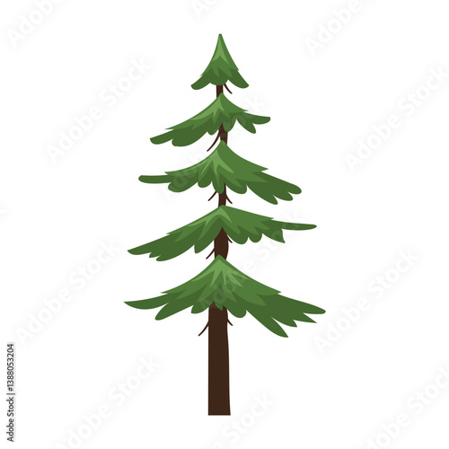 Cartoon Style Green Trees Collection