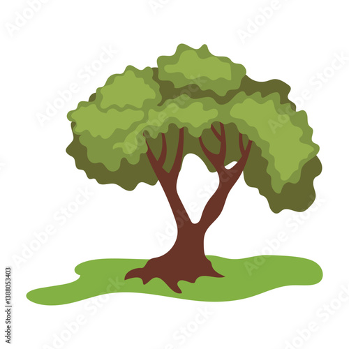Cartoon Style Green Trees Collection