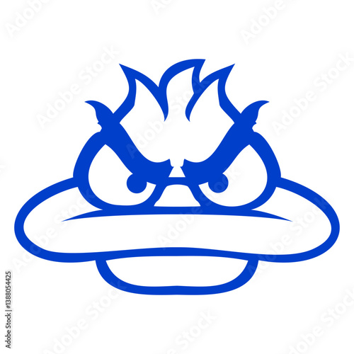 Duck looks funny angry mean look aggressive fun Isolated Vector Graphic Design Illustration
