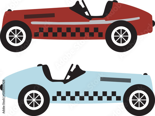 Vintage Race Car, Retro Race Car, Racing Cars Clipart