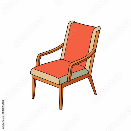 Wallpaper Mural armchair isolated on white background Torontodigital.ca