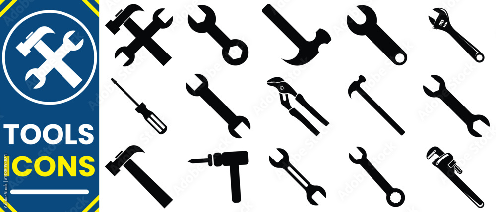 Tools and Service icons set. Wrench, screwdriver and gear icon. Screwdriver and wrench glyph icon. Settings and repair, service sign. vector illustration. Tools and Service icons set. Wrench, screwdriver and gear icon. Screwdriver and wrench glyph icon. Settings and repair, service sign. vector illustration.