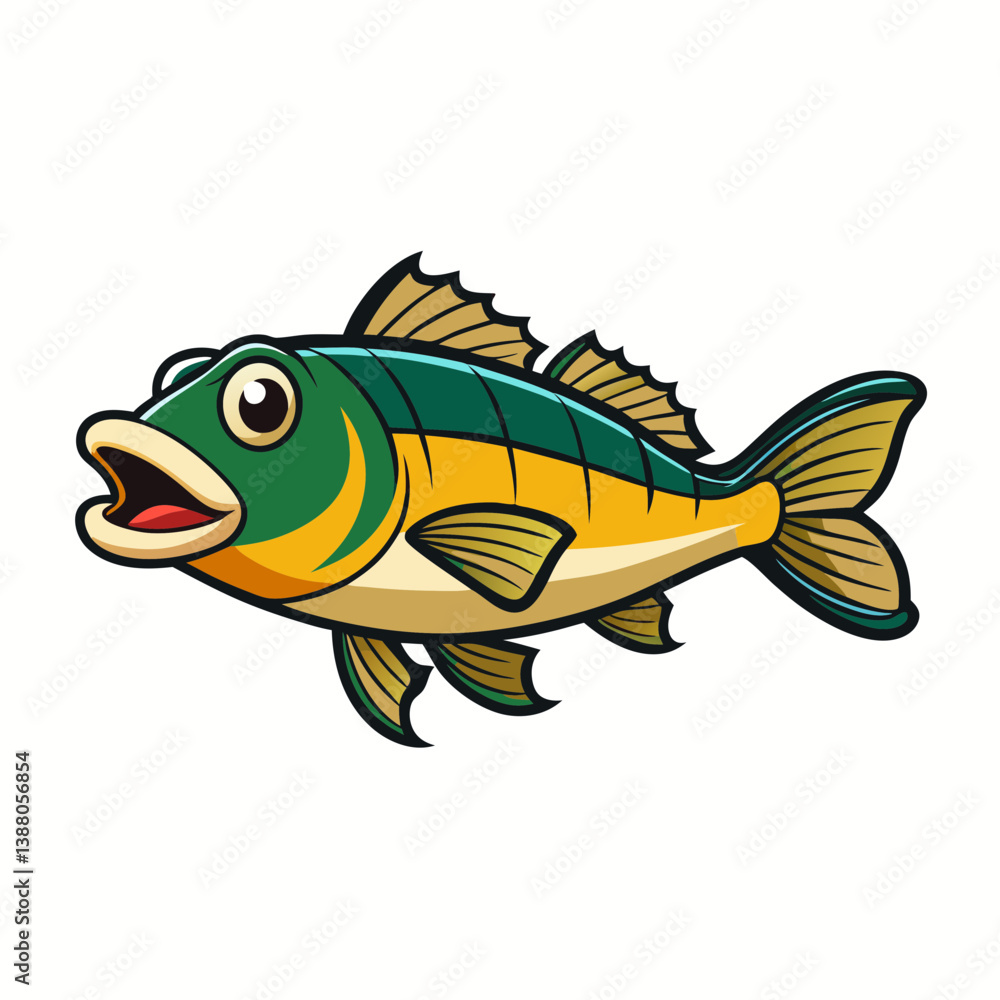 Fototapeta premium vector illustration of a fish