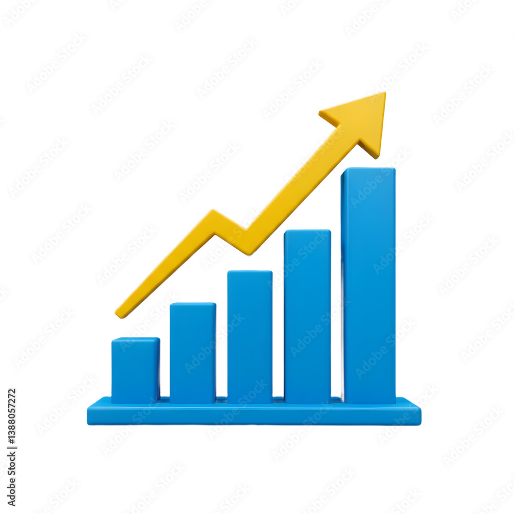 3d minimal data analysis icon. soaring finances. Strengthening currency. A bar graph with an arrow rising. 3d illustration. PNG 3d minimal data analysis icon. soaring finances. Strengthening currency. A bar graph with an arrow rising. 3d illustration. PNG