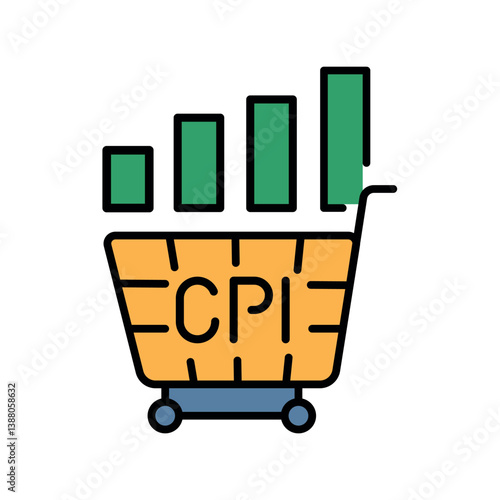 revaluation color line icon for digital and print projects.