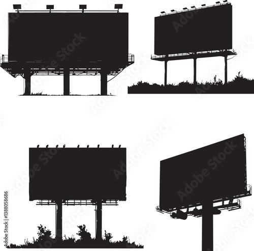 Large Rectangular Billboard silhouette