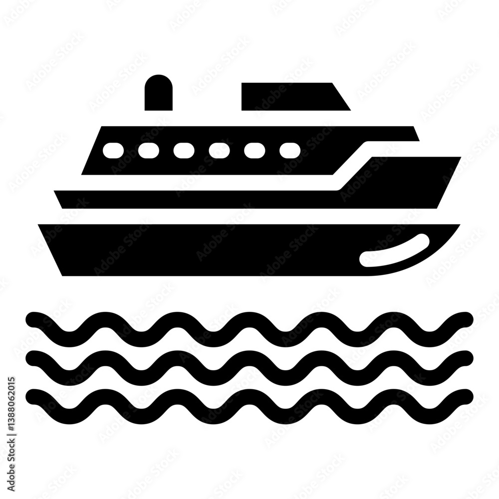 Cruise Ship line icon Cruise Ship line icon