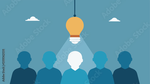 Fading Light Bulb A light bulb hanging over a group of people dimming gradually representing dwindling hope for access to mental health resources.