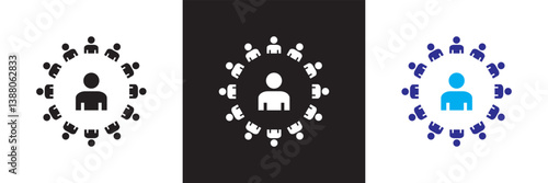 Influencer  icon collections. community and marketing icons. Vector for websites, mobile interfaces, presentations, banner, visual branding etc. Vector illustration. EPS 10