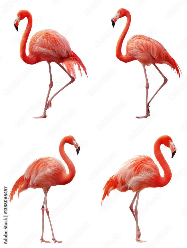 Obraz premium Vibrant Pink Flamingo Silhouette